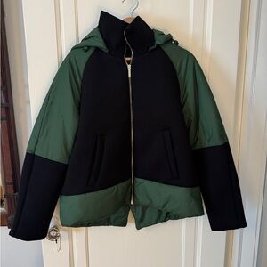 Armani Exchange Black and Green Zip-Up Jacket XL